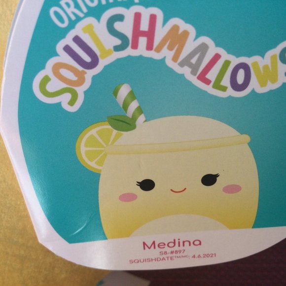 Squishmallows Medina Lemonade NWT 8” Plush - Picture 6 of 7